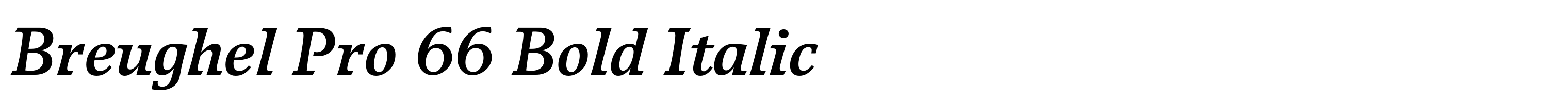 Breughel Pro 66 Bold Italic